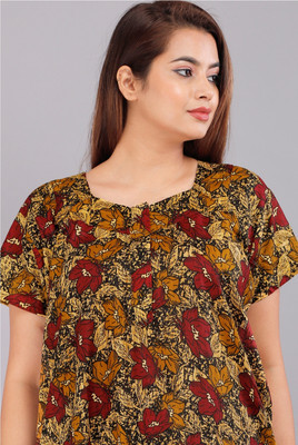 VRSU Women Nighty(Multicolor)