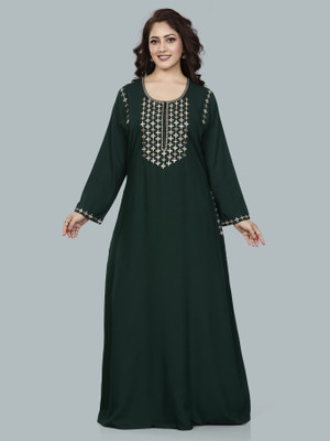 Sanaa Women Nighty(Dark Green)