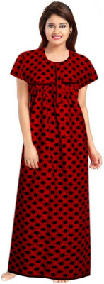 dinesh enterprises Women Nighty(Red)