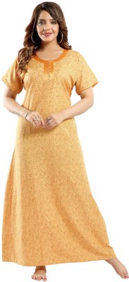 Mahaarani Women Nighty(Yellow)