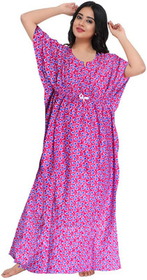 Radison Women Nighty(Blue, Pink)