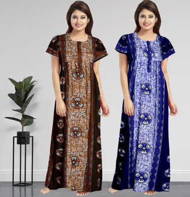AakarShana Women Nighty Set(Multicolor)