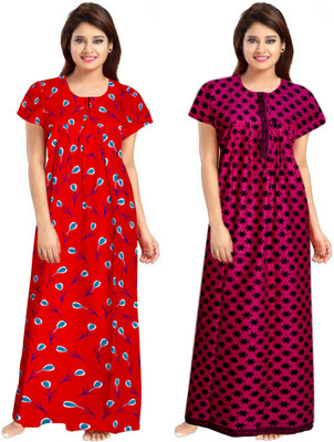 Vatatmaj Creations Women Nighty(Red)