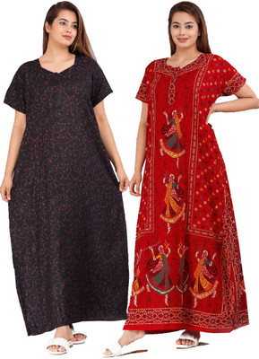 DreamBe Women Nighty(Red, Maroon)