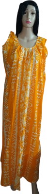 Suranjana Saree Thikana Women Nighty(Yellow)