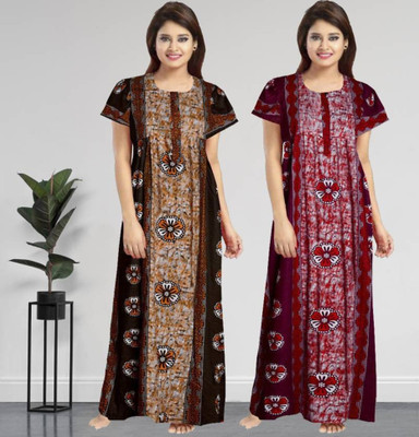DreamBe Women Nighty(Multicolor)