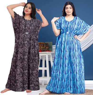 pradeep enterprise Women Nightdress(Black)