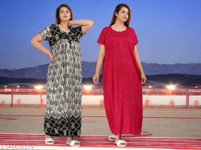 Kirtikurties Women Nighty(Multicolor)