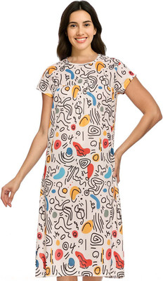 Belive in Yourself Women Nighty(White)