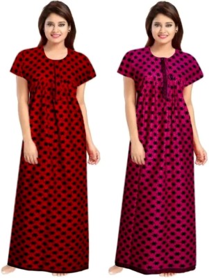 PR PINK ROYAL Women Nighty(Red, Pink, Black)