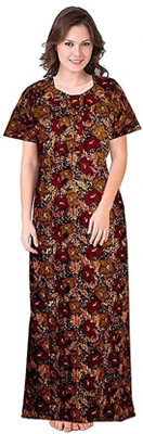 STARSREWIN Women Nighty(Brown)