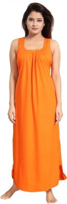 RADHEY ART Women Nighty(Orange)