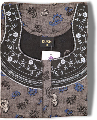 KushiNighties Women Nighty(Grey)