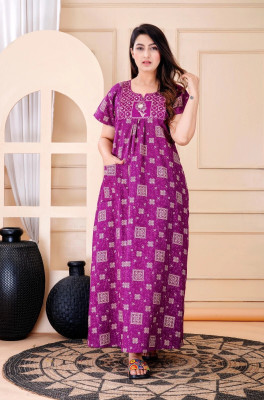 Shakti Enterprises Women Nighty(Maroon)