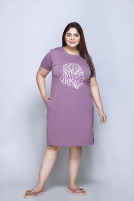 IN Love Women Nightshirts(Purple)