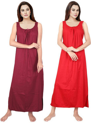 v naitikkumar Women Nighty(Multicolor)