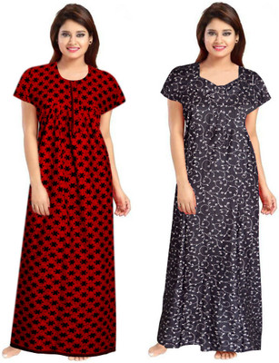Vatatmaj Creations Women Nighty(Maroon)