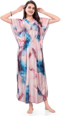 VELEZZA Women Nighty(Multicolor)