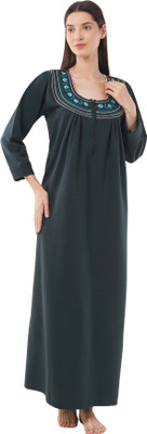 Noty Women Nighty(Dark Green)