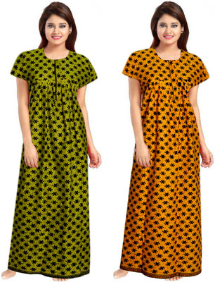Vatatmaj Creations Women Nighty(Multicolor)