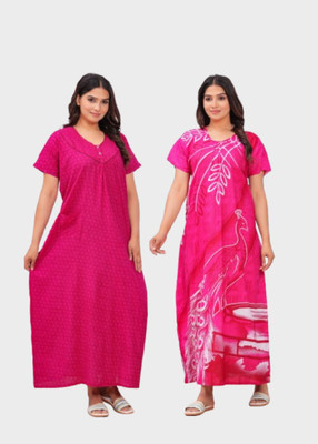 Gentle Touch Women Nighty(Pink, Pink)