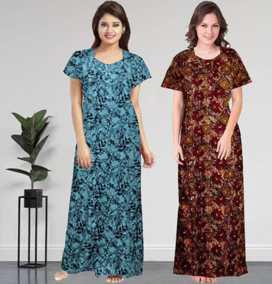 Hans Craft And Creation Women Nighty(Multicolor)