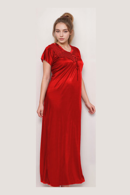 HouseOfCommon Women Nightdress(Red)