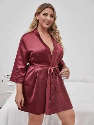 CELOSIA Women Robe(Maroon)