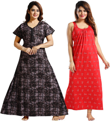 Nighty King Women Nighty(Multicolor)