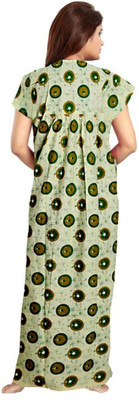 THE FASHION OUTLET Women Nighty(Yellow, Green)
