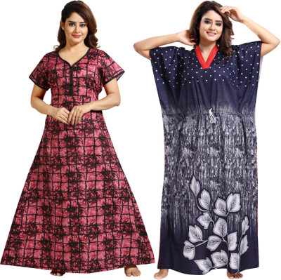 Nighty King Women Nighty(Multicolor)
