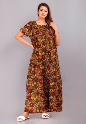 BHOOMI ENTERPRISES Women Nighty(Brown)