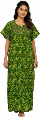 PRCOLLECTIONS Women Nighty(Light Green)