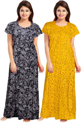 Navya Creation Women Nighty(Multicolor)