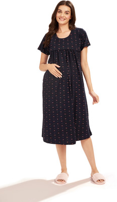 AV2 Women Maternity/Nursing Nighty(Black)