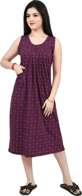 MIAVII CREATION Women Nighty(Maroon)