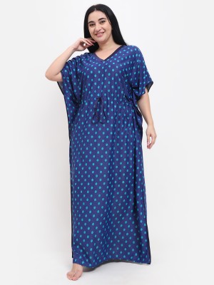 Zionity Women Nighty(Dark Blue)