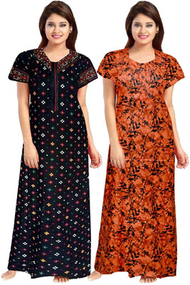 Shunit creation Women Nighty Set(Multicolor)