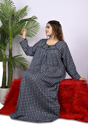 Balnce Collection Women Nighty(Blue, White)