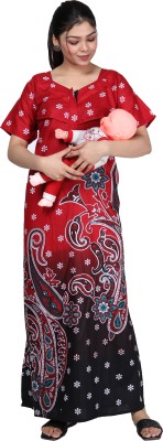 TANISHKA ENTERPRISES Women Maternity/Nursing Nighty(Multicolor)