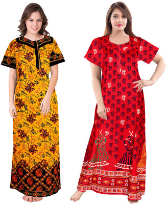 Hans Craft And Creation Women Nighty(Multicolor)