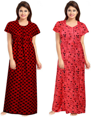 Vatatmaj Creations Women Nighty(Maroon)