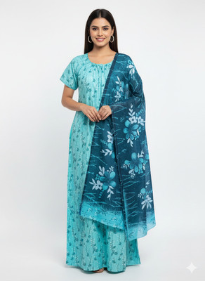 AJNOOR FASHION Women Nighty Set(Light Blue)