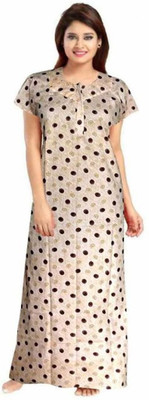 Sharma Distributor Women Nighty(Beige)
