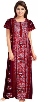 DreamBe Women Nighty(Maroon, Red, White)
