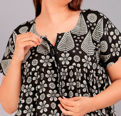 MFFD Women Nighty(Black)