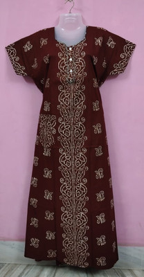 Shampas World Women Nighty(Maroon)