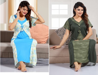 Babesa Women Nighty(Multicolor)