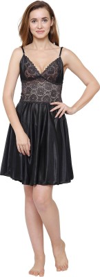 Dreamish Women Nighty(Black)