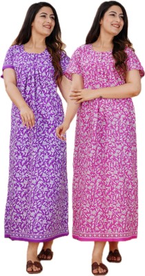 MAYA PRINT Women Nighty Set(Multicolor)